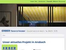 Tablet Screenshot of erber-bauelemente.de